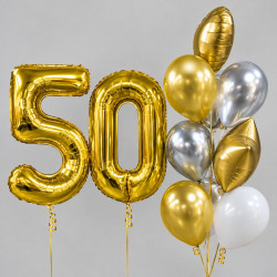 Шар-цифра «50» с гелием